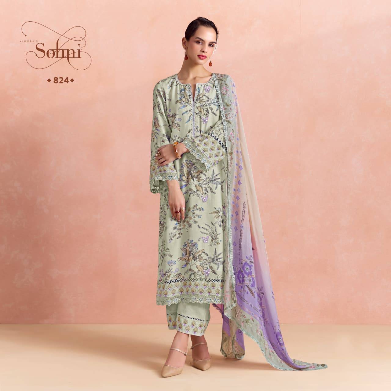 FERN By KIMORA SUIT 821 To 824 Series Indian Traditional Wear Pure Cotton dresses At Wholesale Price